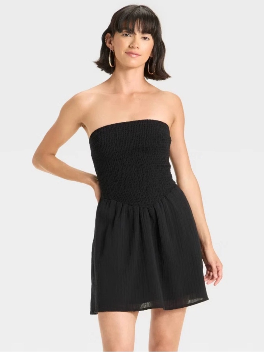 NWT target Smocked Crinkle
Gauze Mini Sundress - Universal Thread™ black